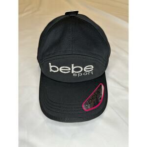 Bebe Sport Black Adjustable Hat NWT